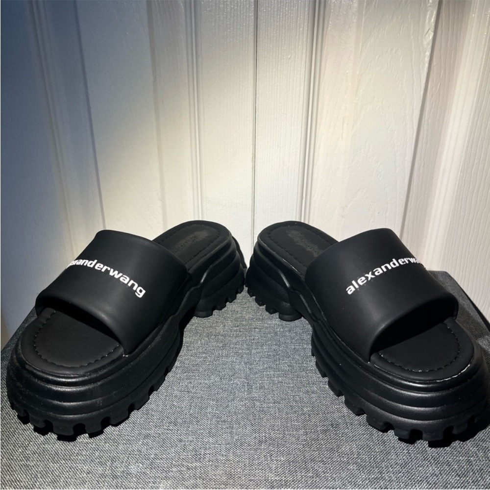 Alexander Wang Black Logo Slides